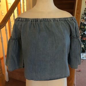 Madewell Denim Off the Shoulders Top